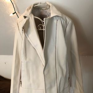 White leather jacket